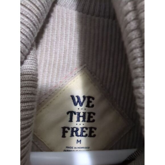 We The Free Womens Insulated Waxed Cotton Vest Beige Cord Trim Button Sz Medium - Picture 3 of 10